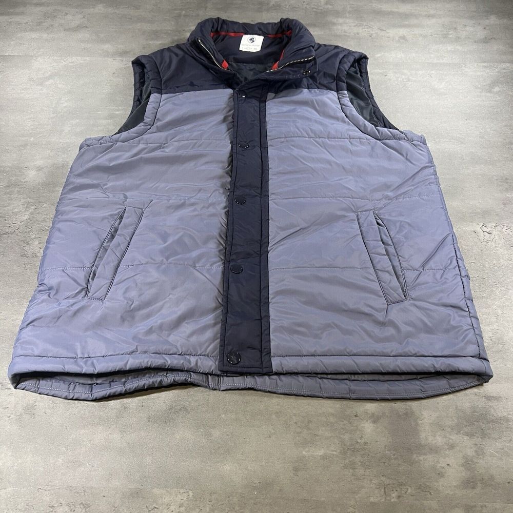 Southern Proper‎ Puffer Vest Men Large Blue Down Quilted Shell Sleeveless Preppy